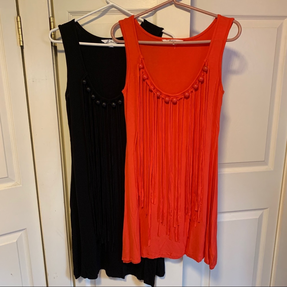 5th & Love sleeveless dresses with fringe